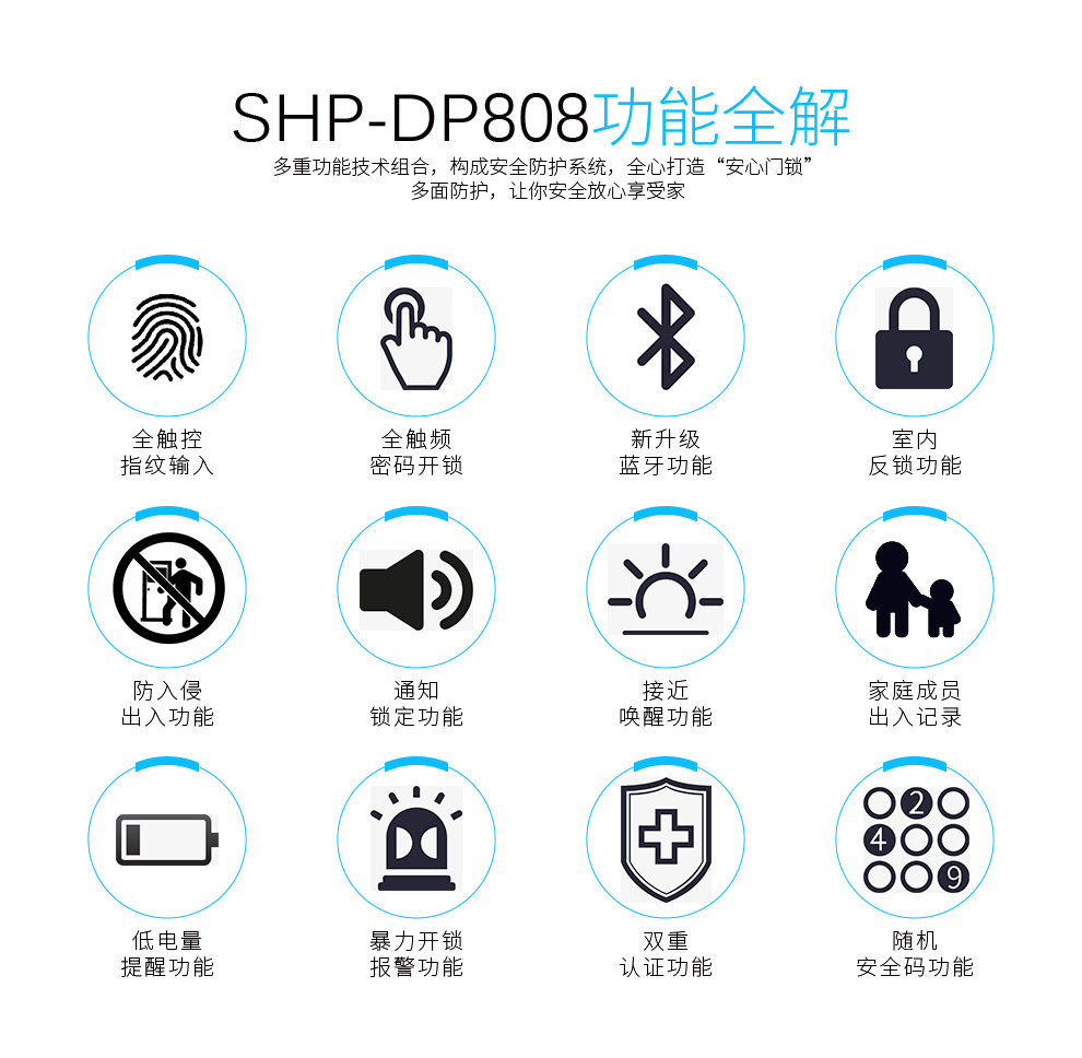 韩国samsung指纹锁 808-samsung指纹锁-昆明指纹锁 德国kaadas指纹